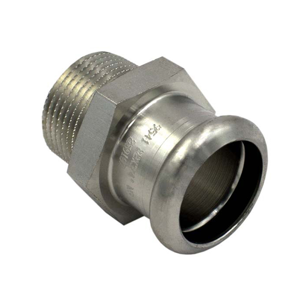 Муфта прес нержавійка RM Inox PRES Ø 15×1/2" зовнішня різьба