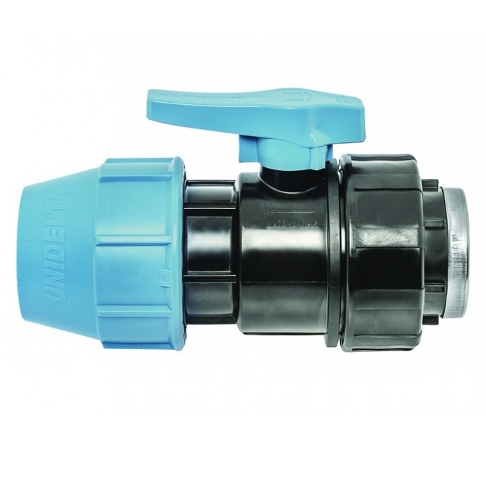 Кран шаровой Unidelta 1071 PN16 PP-B Ø 20×1/2" мм