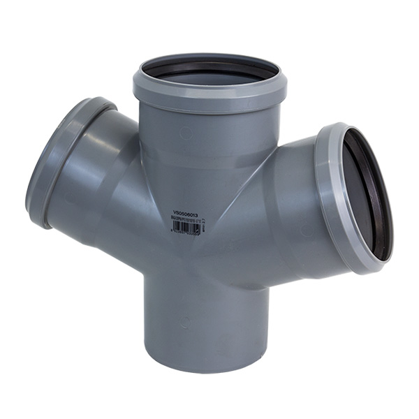 Хрестовина каналізаційна Valrom Easy KIT Ø 110×110×110/67° мм