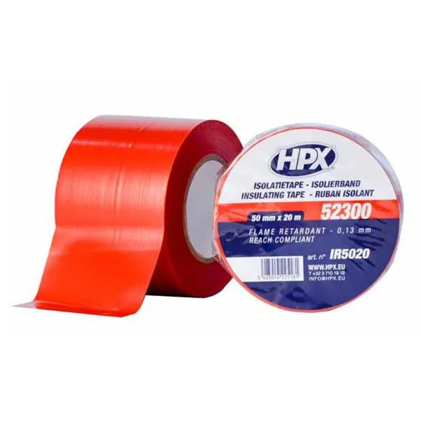 Лента ПВХ изоляционная HPX 52300 - 50 мм х 20 м (красная пленка)