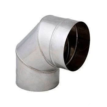 Коліно для димоходу Ø 120/90° мм (сталь AISI 0,5 мм)
