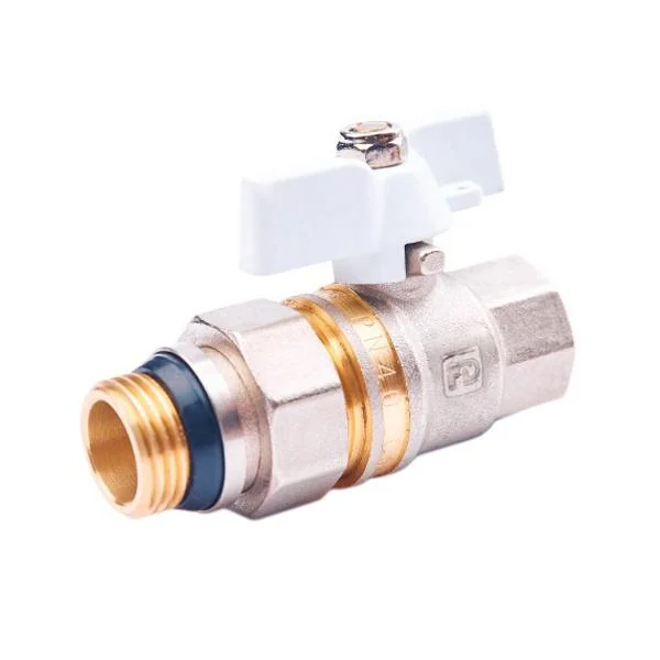 Кран американка Fado New PN40 Ø 1/2" внутр.- зовн. різьба "білий метелик"