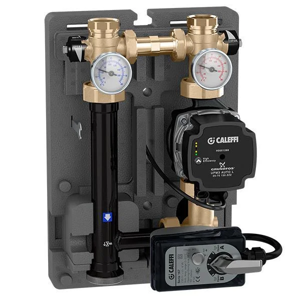 Насосная група Caleffi Ø 1"×1-1/2" 125 мм, с насосом Grundfos Alpha2 L 25-60, левая