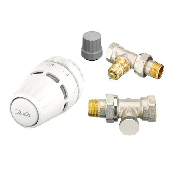 Комплект радиаторный Danfoss Regus + RA-FN + RLV-S Ø 1/2" прямой