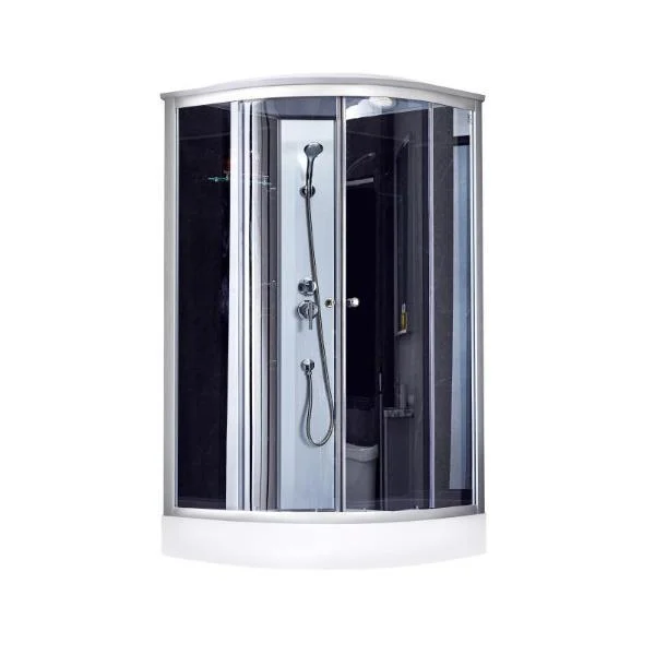 Бокс душовий LIDZ Tani SB90x90.SAT.LOW.GR 90×90/14 см, тоноване скло