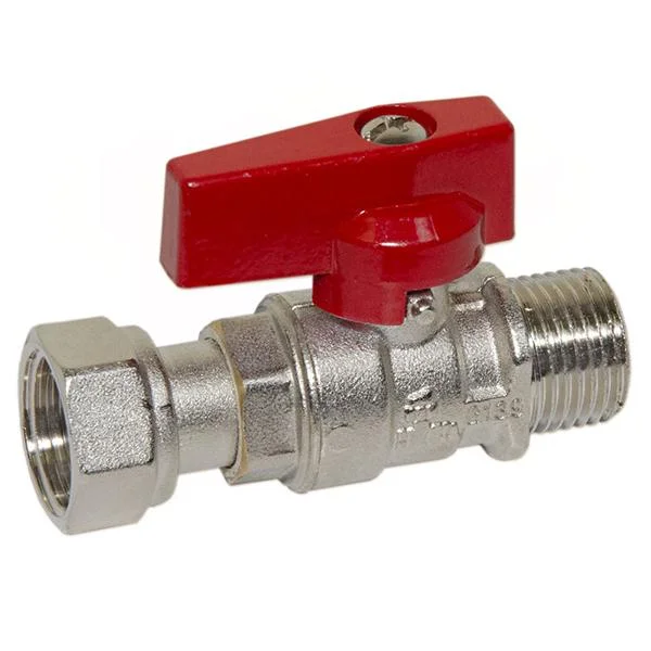 Кран з накидною гайкою прямий Bianchi Ø 1/2"×3/4" внутр.- зовн. різьба (red/червоний)