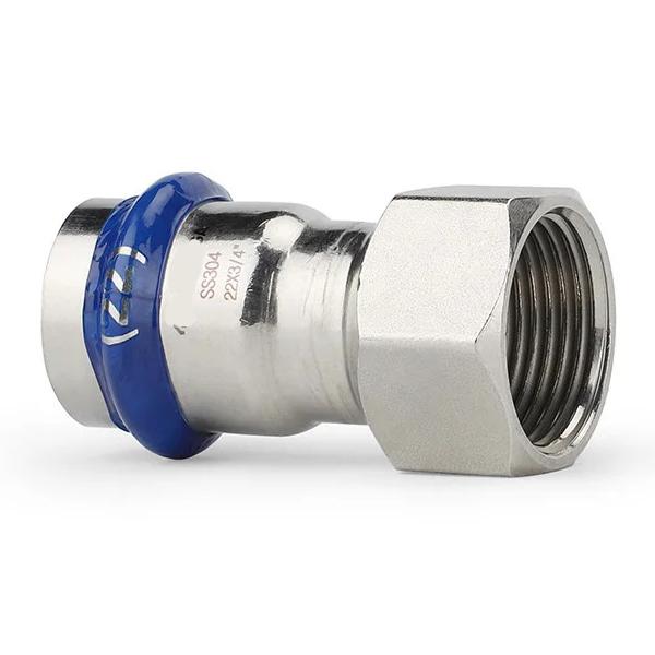Муфта прес нержавійка ASG Inox Press Ø 22×3/4" внутрішня різьба