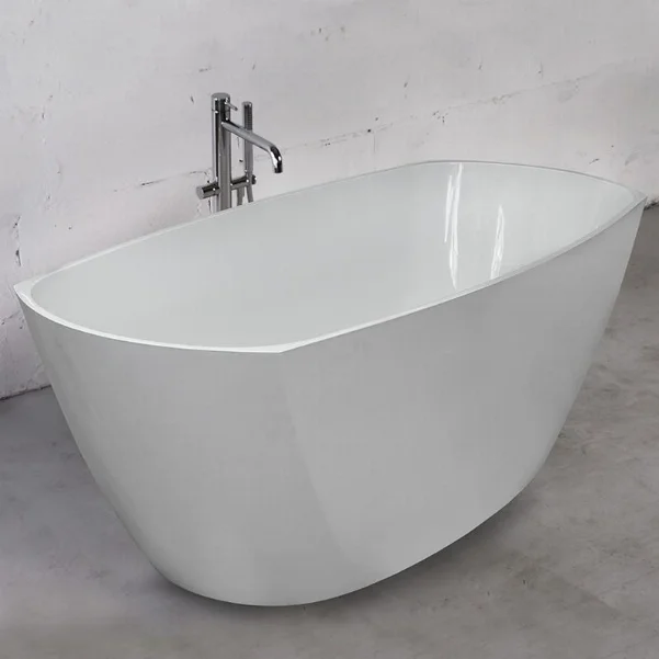Ванна из литого камня FANCY MARBLE Albert 1750х770х640 мм, Белая