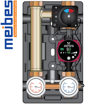 Насосная группа MEIBES D-MTR 1" с насосом Grundfos Alpha2L 25-60