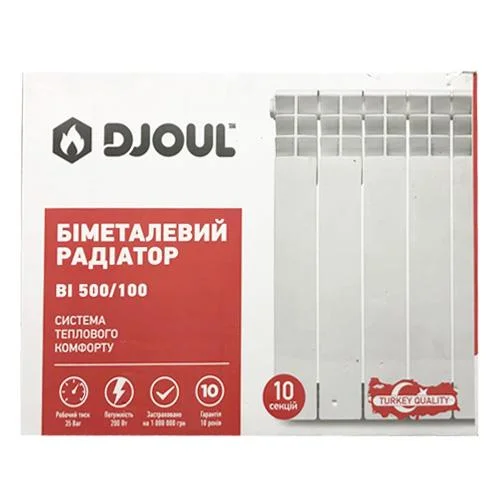 Радіатор біметалевий Djoul Bi 500/100 мм