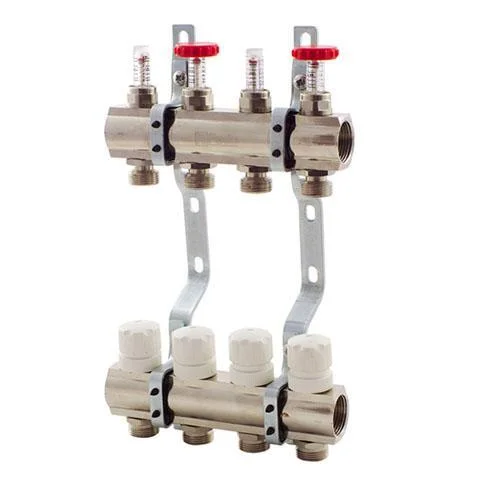 Коллектор Fado c расходомером Ø 1"×3/4" EK - 2 контура