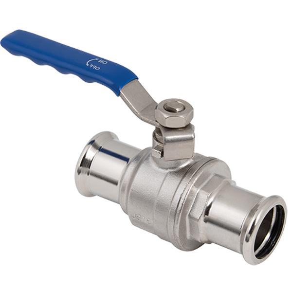 Кран кульовий прес нержавійка ASG Inox Press Ø 22 мм