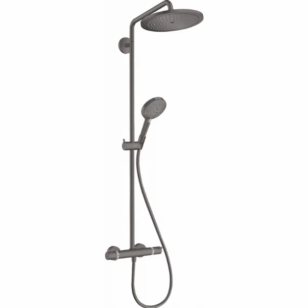 Душова система Hansgrohe Croma Select S Showerpipe 280 1jet з термостатом, чорний матовий хром 26890340