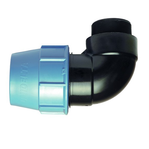 Колено Unidelta PN16 PP-B Ø 32×3/4" наружная резьба