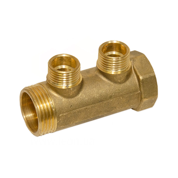 Коллектор латунный Bianchi Ø 1"×1/2" - 2 контура, I=36 мм