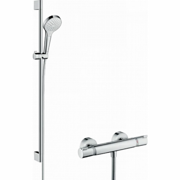 Душевой комплект Hansgrohe Croma Select S Vario с термостатом Ecostat Comfort и штангой 27014400