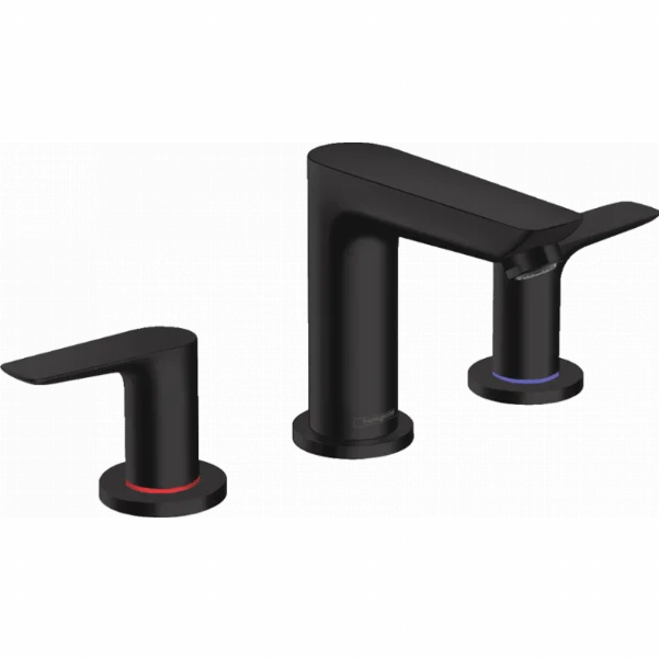 Змішувач Hansgrohe Talis E на три отвори з донним клапаном, чорний матовий 71733670
