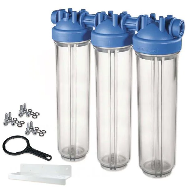 Фільтр магістральний Atlas Filtri DP Trio BIG 20"×4,5" TS Ø 1-1/2" IN 45 °C, 8,3 bar KIT