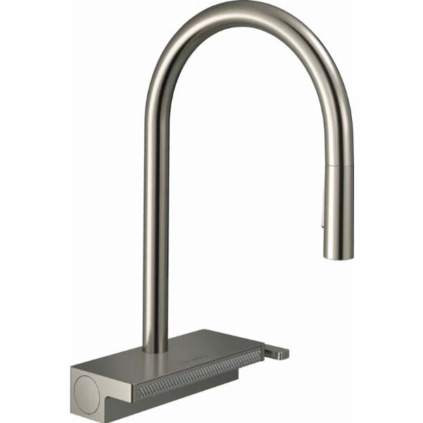 Смеситель для кухонной мойки Hansgrohe Aquno Select M81 с выдвижным изливом, под сталь