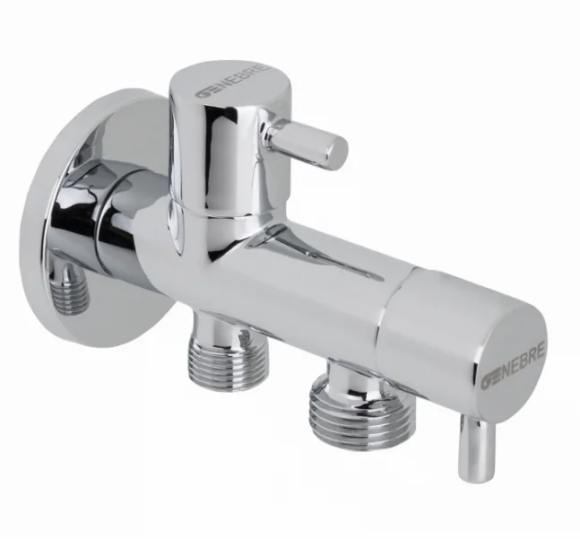 Подвійний кутовий вентиль GENEBRE 1/2" - 1/2" (310905)