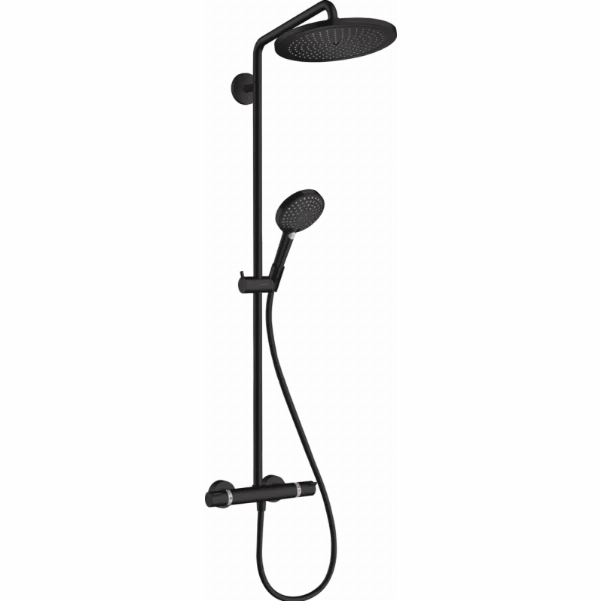Душова система Hansgrohe Croma Select S Showerpipe 280 1jet з термостатом, чорний матовий 26890670