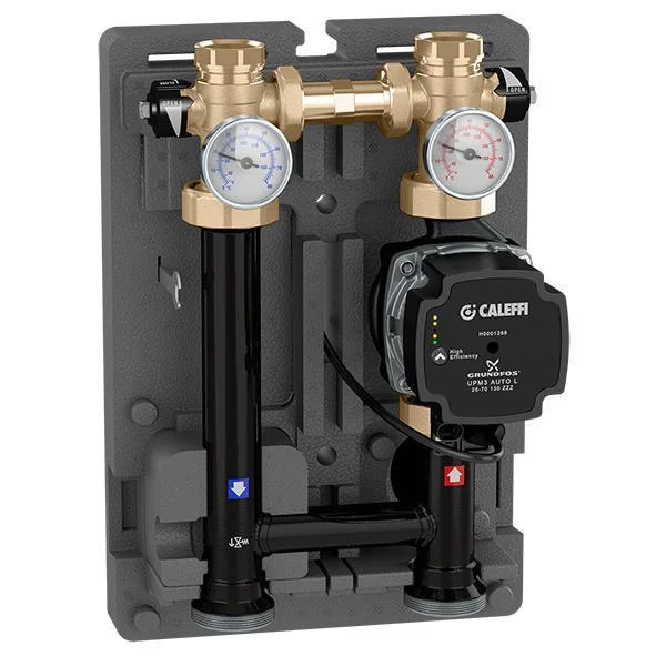 Насосная група CALEFFI Ø 1"х1-1/2" 125 мм с насосом Grundfus UPML 25-95° С