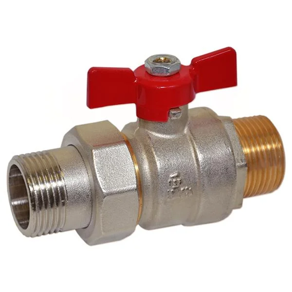 Кран-американка пряма Bianchi Ø 1"×1" зовнішня - зовнішня різьба (red/червоний)