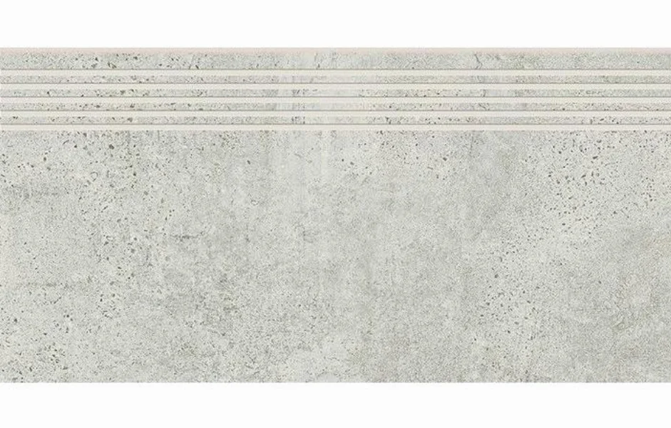 Ступень прямая Newstone Light Grey Steptread 298x598 Opoczno