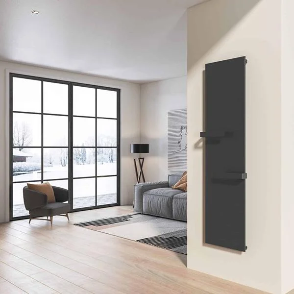 Радиатор дизайнерський с полками Rastas Verona Black Matt 1800×450 мм