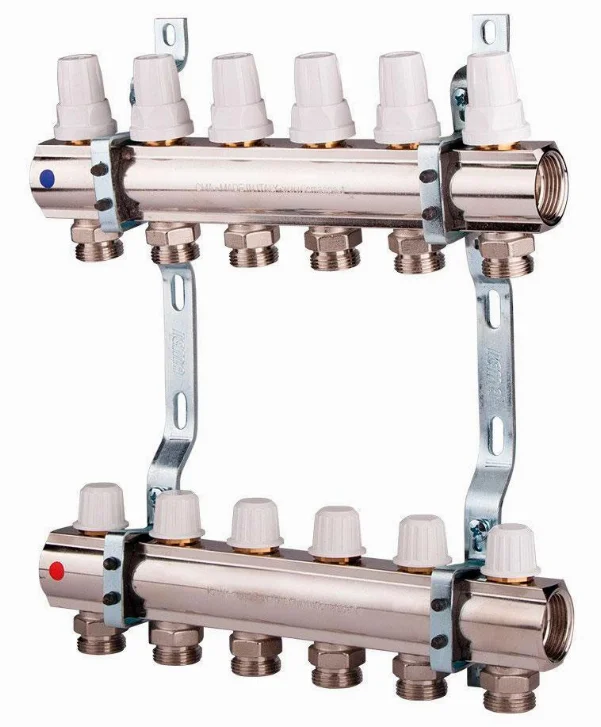 Колекторна група Icma Ø 1"×3/4" EK - 6 виходів (без витратомірів)