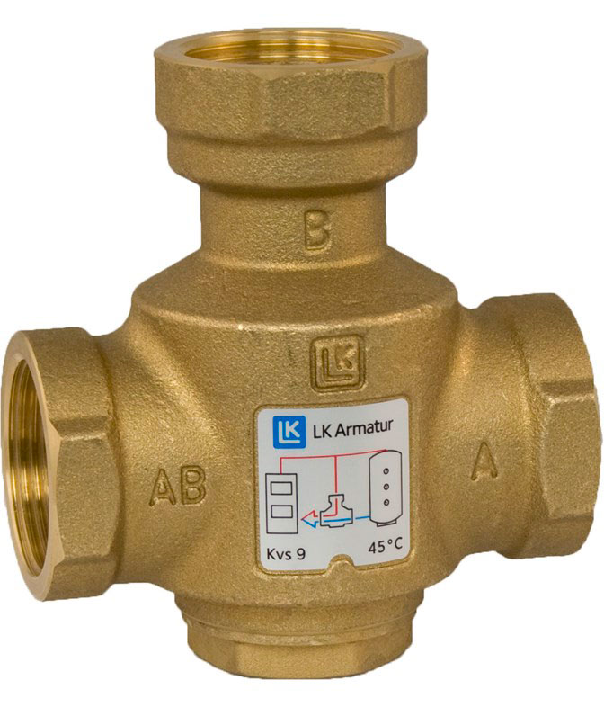 Термічний 3-ходовий клапан LK 823 ThermoVar ВВВ 1" 55°С