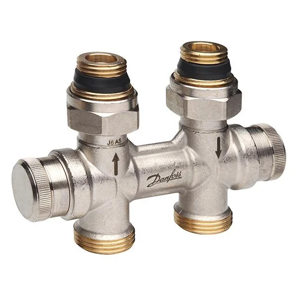 Кран нижнего подключения радиатора Danfoss RLV-KDV Ø 3/4"×1/2" (с функцией автоматического регулирования колебаний давления)