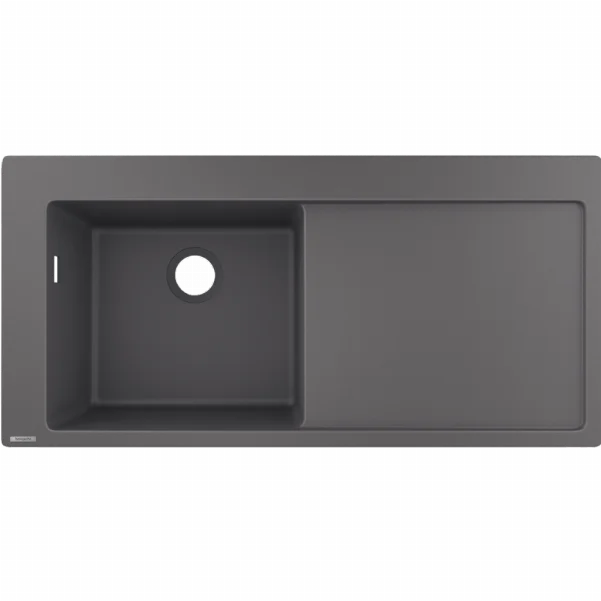 Мийка для кухні Hansgrohe S51 S5110-F450 43330290 з сушаркою праворуч, сірий камінь