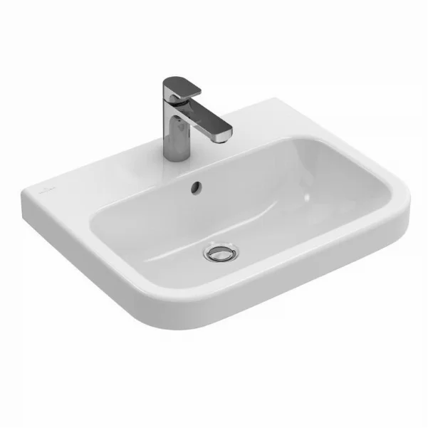 Раковина Villeroy & Boch Architectura 60×47 см, з переливом, колір: White Alpin CeramicPlus