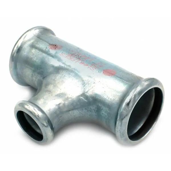 Трійник редукційний прес оцинковка RM Steel Pres Ø 108×28×108 мм