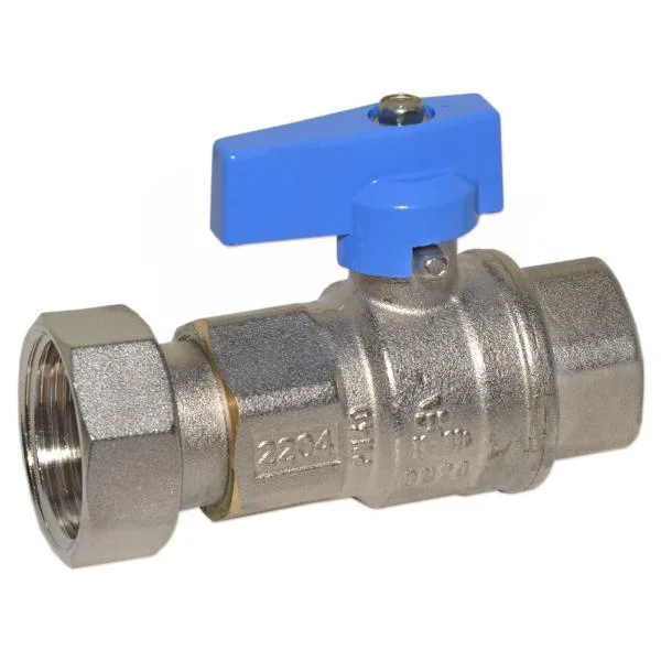 Кран з накидною гайкою прямий Bianchi Ø 3/4"×3/4" внутр.- внутр. різьба (blue/синій)