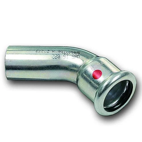Кут прес оцинковка (1 муфта) SANHA Therm Press 22/45° (код. 24040)