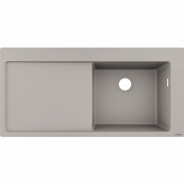 Мийка для кухні Hansgrohe S51 S514-F450 43314380 з сушаркою зліва