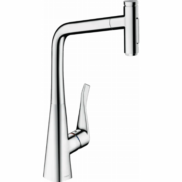 Змішувач Hansgrohe Metris M71 для кухонної мийки з висувним душем, хром 73816000