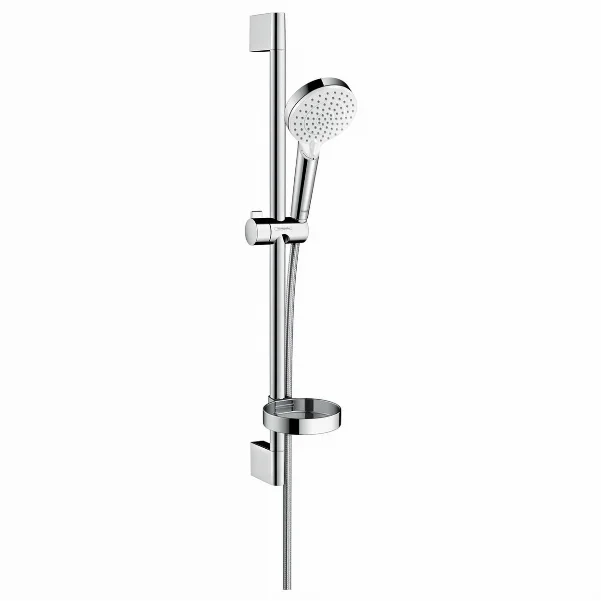 Душовий набір HANSGROHE Crometta Vario 0,65 м, з мильницею Casetta, білий/хром