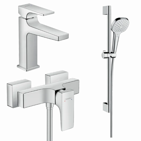 Набір змішувачів для душу 3 в 1 Hansgrohe Metropol 32560112 (32560000, 32507000, 26582400)