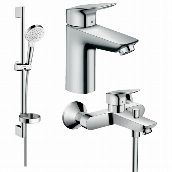 Набір змішувачів для ванни 3 в 1 Hansgrohe 20200008 (26553400, 71104000, 71400000)