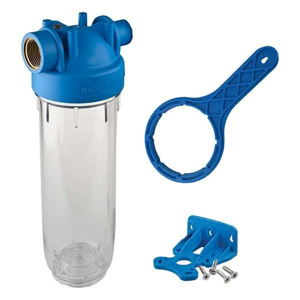 Фильтр магистральный Atlas Filtri 10" DP Mono Ø 1/2" OT (TS прозрачный корпус) KIT