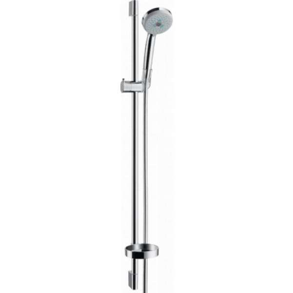 Душовий набір Hansgrohe Croma 100 Multi EcoSmart зі штангою 90 см і мильницею