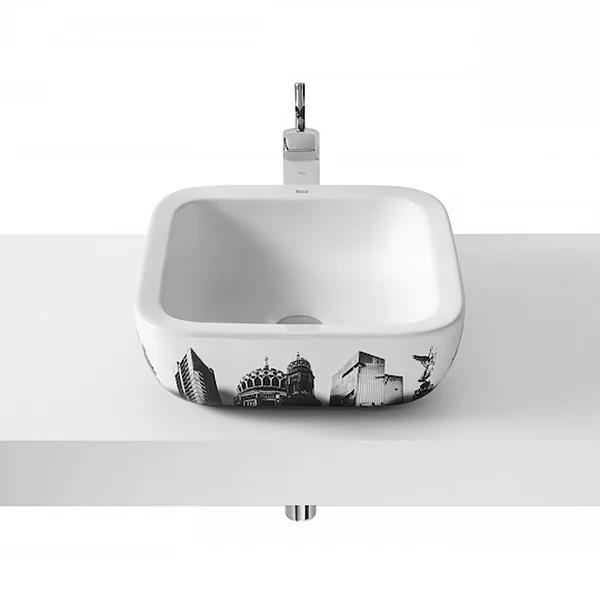 Раковина Roca Urban 400x400 мм, декор Rio