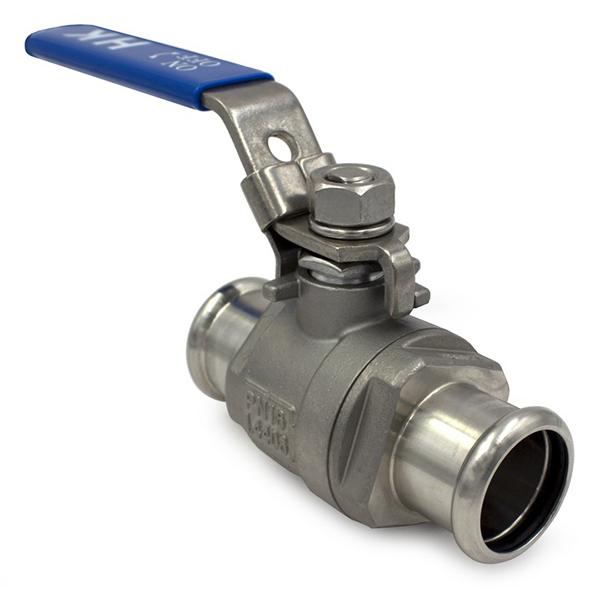 Кран кульовий прес нержавійка RM Inox PRES Ø 22×22 мм