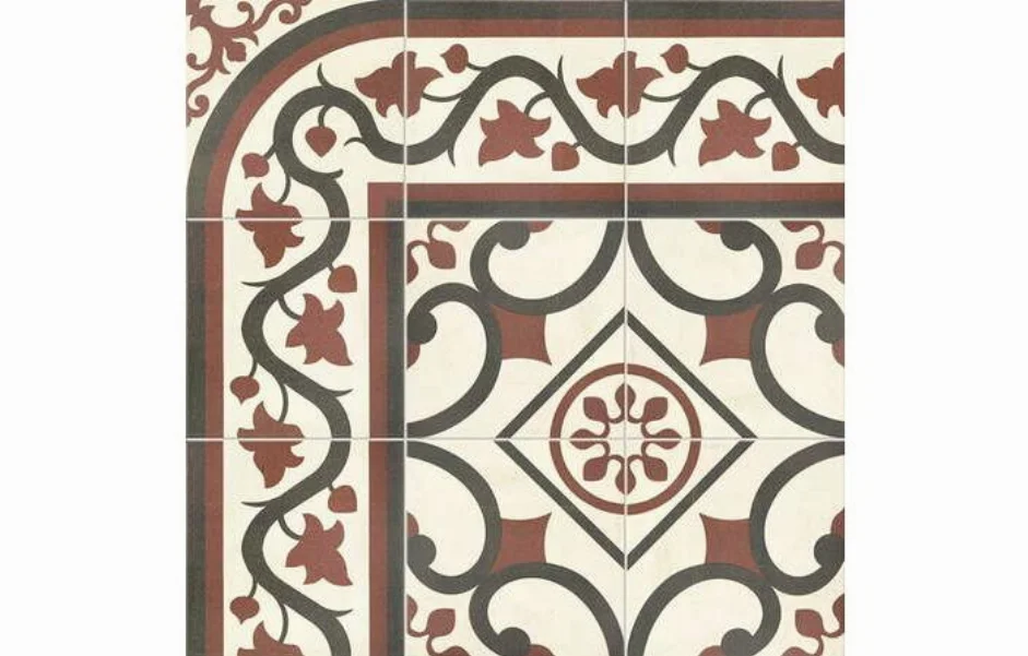Плитка керамогранитная Victorian Esquina Deco 200x200x9 Mainzu