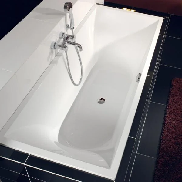 Ванна з штучногокаменю Villeroy & Boch La Belle 1800×800 мм, колір: злив/перелив хром, White Star