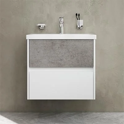 Тумба с раковиной подвесная 60 см 2 ящика AM.PM Gem S M91-FHX0602-WC0602BF38