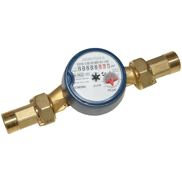 Лічильник холодної води BMeters BMeters GSD8-I R 100 Ø 3/4", 0...50°С  L=130 мм, Qn= 4,0 м3/г (зі штуцерами)